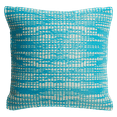 thumbnail image 1 of Fab Habitat Outdoor Premium Recycled Plastic Pillow - Waterproof, Fade Resistant - Distressed Abstract Stripes - Patio, Porch, Deck, Balcony - Brooklyn - Teal - 16.5" x 16.5", 1 of 8