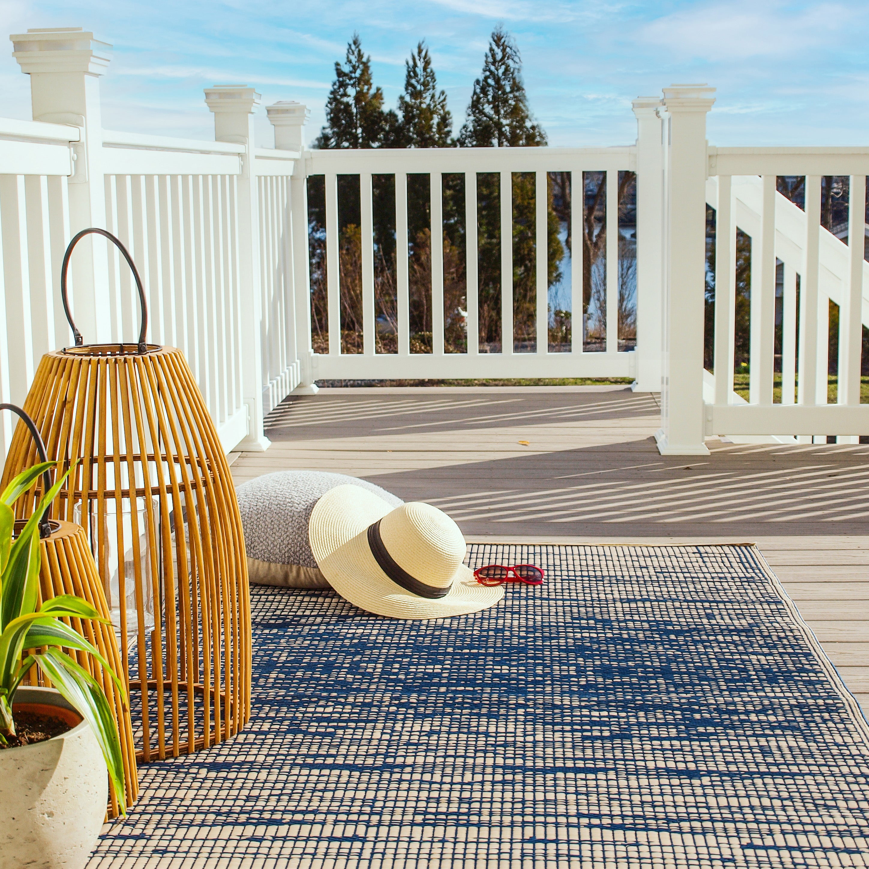 Plus Sign Outdoor Rug Fab Habitat Outdoor Rug - Waterproof, Fade Resistant, Crease-Free ...