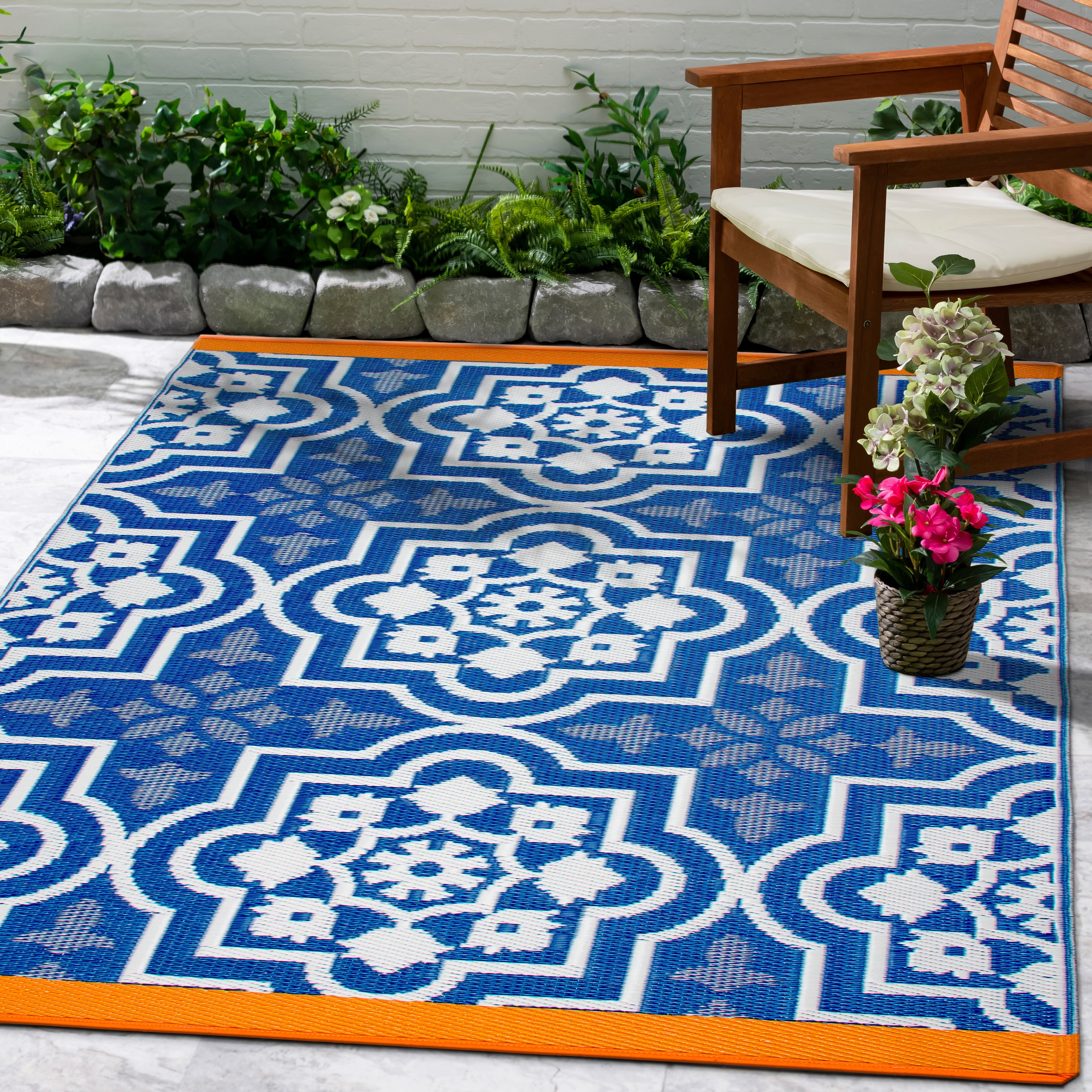 Fab Habitat Outdoor Rug - Waterproof, Fade Resistant, Crease-Free ...