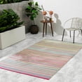 thumbnail image 1 of Fab Habitat Striped Outdoor Rug - Waterproof, Fade Resistant, Crease-Free, Reversible - Premium Recycled Plastic - Patio Porch Balcony Deck - Cancun Candy - 8x10 ft, 1 of 8