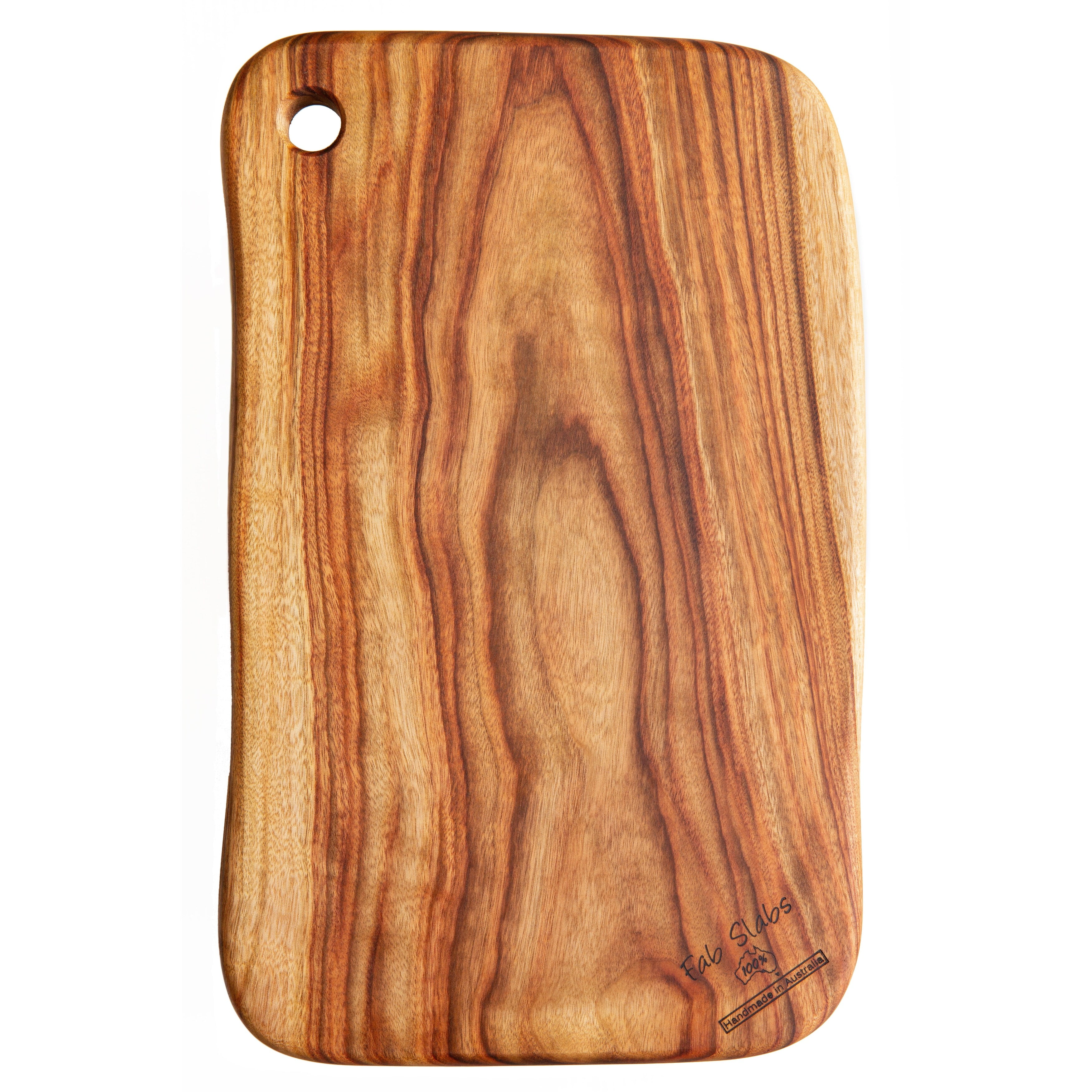 Fab Slabs Natural Wood Camphor Laurel Anti-Bacterial Paddle Board (Small)