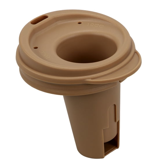 FabLife Regulated Drinking Cup Replacement Lid, 10cc Controlled Flow, Measured Liquid Dispensing for Dysphagia Support, Brown
