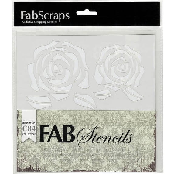 FabScraps Plastic Stencil, 8" x 8"