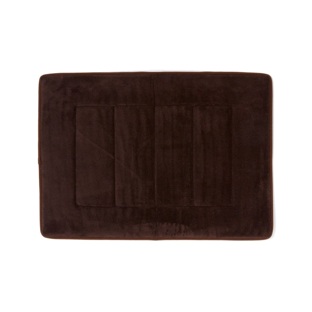Ultra-Soft Coffee Brown Memory Foam Bath Mat Set