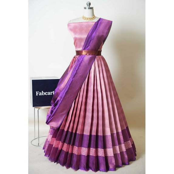 Fabcartz Trending Readymade Woven Lehenga choli with Zari work for Festival & Special Ocassions