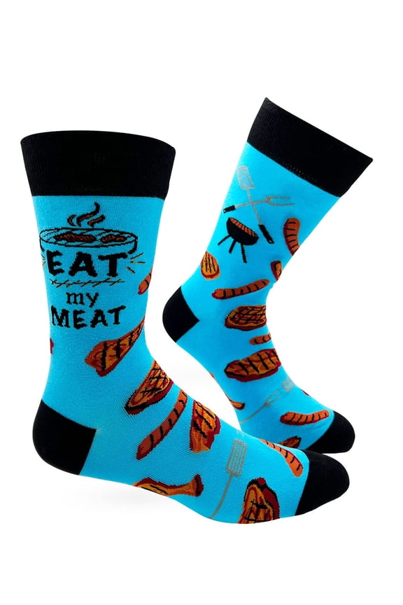 Eat My Meat Men's Funny Novelty Crew Socks
