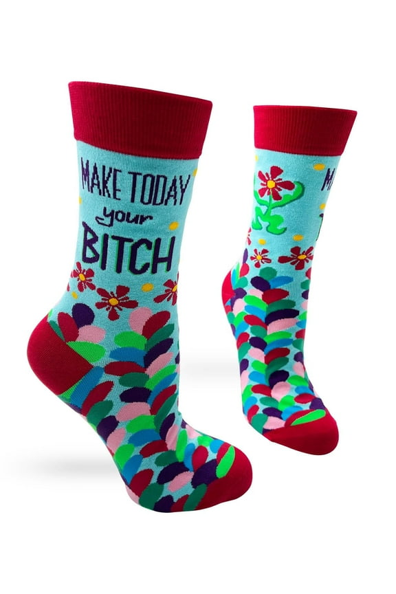Make Today Your B-tch Funny Novelty Crew Socks for Women