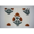 thumbnail image 1 of Fabdivine 18X18 Inch Cotton Orange Floral Handcrafted Napkin Dining Deccorative, Badshah Print, Set of 8, 1 of 4
