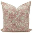 thumbnail image 1 of Fabdivine Block Print Throw Pillow Cover, 14x14 Inch Thick Cotton Decorative Cushion Cover, Floral Boho Design Pink Pillow Cover for Sofa And Couch, 1 of 6