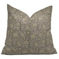 thumbnail image 1 of Fabdivine Block Print Throw Pillow Cover, 14x14 Inch Thick Linen Decorative Cushion Cover, Floral Print Boho Design Gray Pillow Cover for Sofa and Couch, 1 of 5