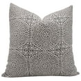 thumbnail image 1 of Fabdivine Block Print Throw Pillow Cover, 14x14 Inch Thick Linen Handmade Cushion Cover, Floral Print Boho Design Black Pillow Cover for Sofa and Couch, 1 of 5