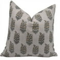 thumbnail image 1 of Fabdivine Block Print Throw Pillow Cover, 14x14 Inch Thick Linen Handmade Cushion Cover, Floral Print Boho Design Green Pillow Cover for Sofa and Couch, 1 of 5