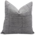 thumbnail image 1 of Fabdivine Block Print Throw Pillow Cover, 14x20 Inch Thick Linen Handmade Cushion Cover, Floral Print Boho Design Black Pillow Cover for Sofa and Couch, 1 of 5