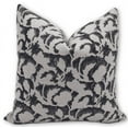 thumbnail image 1 of Fabdivine Block Print Throw Pillow Cover, 14x36 Inch Thick Linen Decorative Cushion Cover, Floral Boho Design Black Pillow Cover for Sofa And Couch, 1 of 5