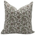 thumbnail image 1 of Fabdivine Block Print Throw Pillow Cover, 14x36 inch,Thick Linen,Green, 1 of 5