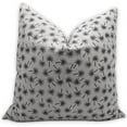 thumbnail image 1 of Fabdivine Block Print Throw Pillow Cover, 16x16 Inch PureLinen Decorative Cushion Cover, Floral Print Boho Design Black Pillow Cover for Sofa and Couch, 1 of 5