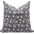 thumbnail image 1 of Fabdivine Block Print Throw Pillow Cover, 18x18 Inch Duck Canvas Decorative Cushion Cover, Floral Boho Design Blue Pillow Cover for Sofa And Couch, 1 of 5