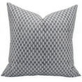 thumbnail image 1 of Fabdivine Block Print Throw Pillow Cover, 18x18 Inch Pure Linen Outdoor Cushion Cover, Floral Print Boho Design Gray Pillow Cover for Sofa and Couch, 1 of 5