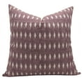thumbnail image 1 of Fabdivine Block Print Throw Pillow Cover, 18x18 Inch Thick Linen Decorative Cushion Cover, Floral Print Boho Design Chocolate Brown Pillow Cover for Sofa and Couch, 1 of 5