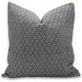 thumbnail image 1 of Fabdivine Block Print Throw Pillow Cover, 18x18 Inch Thick Linen Handmade Cushion Cover, Floral Print Boho Design Gray Pillow Cover for Sofa and Couch, 1 of 5