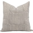 thumbnail image 1 of Fabdivine Block Print Throw Pillow Cover, 20x20 Inch Duck Canvas Outdoor Cushion Cover, Floral Print Boho Design Black Pillow Cover for Sofa and Couch, 1 of 5