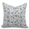 thumbnail image 1 of Fabdivine Block Print Throw Pillow Cover, 20x20 Inch Pure Linen Decorative Pillowcase, Floral Boho Design Blue Pillow Cover for Sofa And Couch, 1 of 5