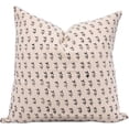 thumbnail image 1 of Fabdivine Block Print Throw Pillow Cover, 22x22 Inch Duck Cnavas Vintage Cushion Cover, Floral Print Boho Design Black Pillow Cover for Sofa and Couch, 1 of 5