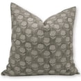 thumbnail image 1 of Fabdivine Retro Handmade Thick Linen Block Print Pillow Cover 22x22 Green Floral Boho Cushion, 1 of 5