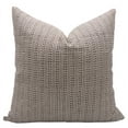 thumbnail image 1 of Fabdivine Block Print Throw Pillow Cover, 22x22 Inch Thick Linen Decorative Cushion Cover, Floral Print Boho Design Chocolate Pillow Cover for Sofa and Couch, 1 of 5