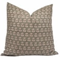 thumbnail image 1 of Fabdivine Block Print Throw Pillow Cover, 22x22 Inch Thick Linen Decorative Cushion Cover, Floral Print Boho Design Green Pillow Cover for Sofa and Couch, 1 of 5