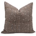 thumbnail image 1 of Fabdivine Block Print Throw Pillow Cover, 22x22 Inch Thick Linen Decorative Pillowcase, Floral Boho Design Rust Pillow Cover for Sofa And Couch, 1 of 5