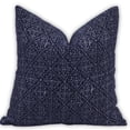 thumbnail image 1 of Fabdivine Block Print Throw Pillow Cover, 22x22 Inch Off White Linen Handmade Cushion Cover, Floral Print Boho Design Purple Pillow Cover for Sofa and Couch, 1 of 5