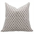 thumbnail image 1 of Fabdivine Block Print Throw Pillow Cover, 26x26 Inch Duck Canvas Handmade Cushion Cover, Floral Print Boho Design White Pillow Cover for Sofa and Couch, 1 of 5