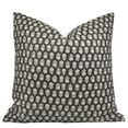 thumbnail image 1 of Fabdivine Block Print Throw Pillow Cover, 26x26 Inch Thick Linen Decorative Cushion Cover, Floral Print Boho Design Black Pillow Cover for Sofa and Couch, 1 of 5