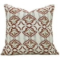 thumbnail image 1 of Fabdivine Christmas Fall Cushion Cover "Viscose Linen" block print thow pillowcase for Couch, 20"X20", Red, toss pillow for Living Room Sofa, 1 of 4