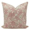 thumbnail image 1 of Fabdivine Decorative Handblock Print Throw Pillow Cover, 20"X20", Pink, 1 of 5