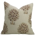 thumbnail image 1 of Fabdivine Floral Block Print Boho Decorative Thick Linen Throw Pillow Cover, Handblock Printed Cushion Cover for Sofa , 26"X26", Red, 1 of 4