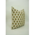 thumbnail image 1 of Fabdivine Hand Block Print Pure Linen Decorative Pillow Covers, 20X20, Ganda Pushp, 1 of 4