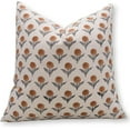 thumbnail image 1 of Fabdivine Handmade Duck Canvas Pillow Covers with Block Print, 18X18, Ganda Pushp, 1 of 5