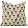 thumbnail image 1 of Fabdivine Handmade Eco-Friendly Floral "Viscous Linen" Indoor Square Decorative Throw Pillow Cushion for Couch, Sofa, Patio , 14"X36, "Red", 1 of 4
