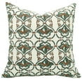 thumbnail image 1 of Fabdivine Indian block Printed Decorative Throw Pillowcase Pattern, (Hridyavan), handblock printed cushion cover, 14"X14",Green, Duck Canvas, 1 of 4