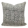thumbnail image 1 of Fabdivine Off White Linen Hand Block Print Farmhouse Throw Cushion Cover , 18"X18", Green, 1 of 5
