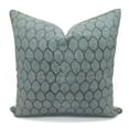 thumbnail image 1 of Fabdivine Off White Linen Hand Block Print Farmhouse Throw Cushion Cover , 26"X26", Green, 1 of 5