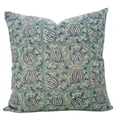 thumbnail image 1 of Fabdivine Pure Linen Block Print 20"X20" Decorative Throw Pillowcase Cover, BLue, 1 of 1