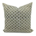 thumbnail image 1 of Fabdivine PureLinen Hand Block Print Decorative Throw Pillow Cover , 14"X14", Yellow, 1 of 5