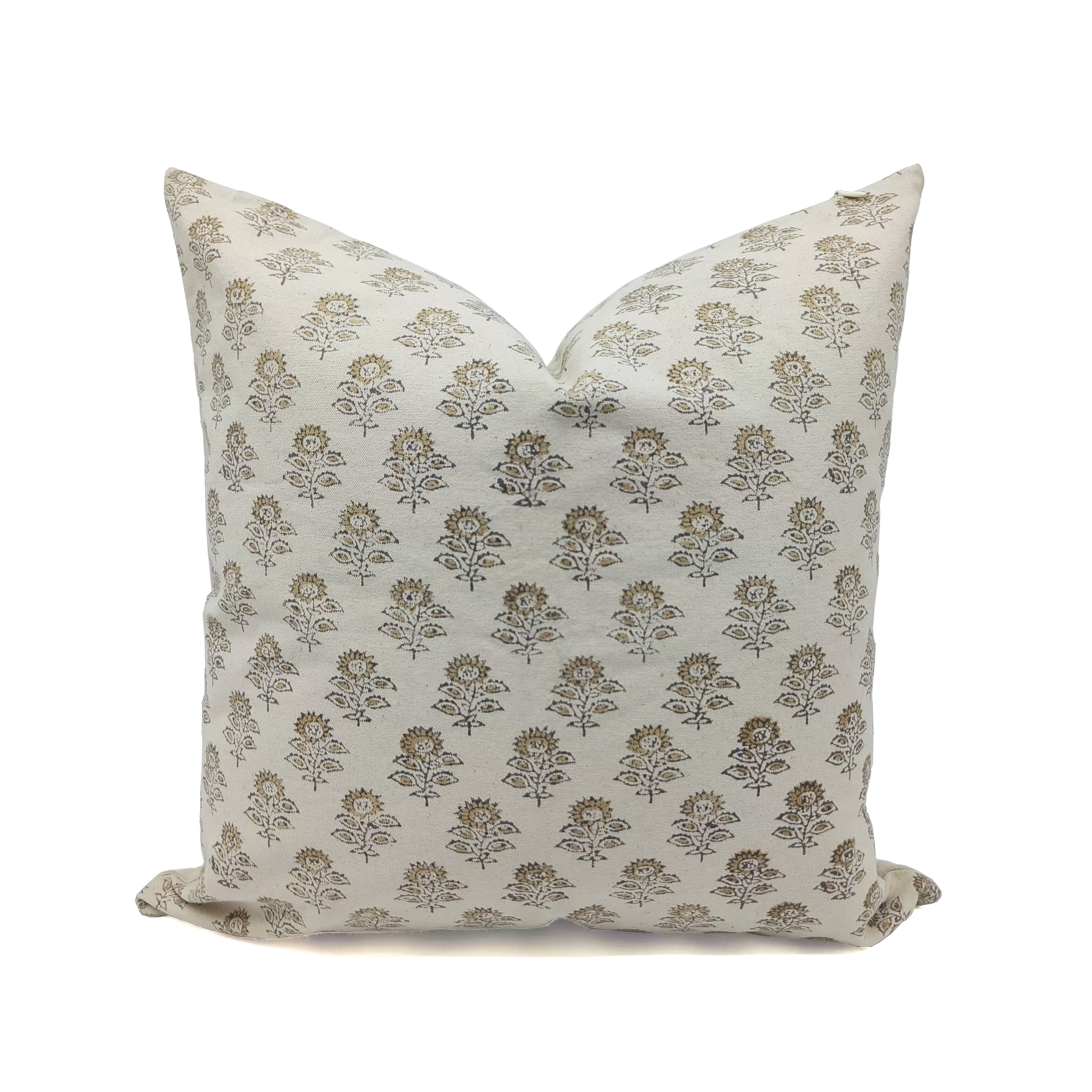Block Print Throw Pillows | Round Block Print Throw Pillows | Round
