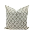thumbnail image 1 of Fabdivine Thick Cotton Hand Block Print Decorative Throw Pillow Cover , 24"X24", Beige, 1 of 5