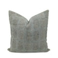 thumbnail image 1 of Fabdivine Thick Linen Hand Block Print Decorative Throw Pillow Cover , 14"X14", Gray, 1 of 5
