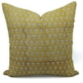 thumbnail image 1 of Fabdivine Thick Linen Hand Block Print Decorative Throw Pillow Cover , 14"X36", Yellow, 1 of 5
