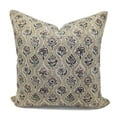 thumbnail image 1 of Fabdivine Thick Linen Hand Block Print Decorative Throw Pillow Cover , 20"X20", Yellow, 1 of 5
